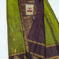Olive Green & Woody Brown Kanjivaram Silk Saree with Zari Motifs
