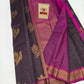 Authentic Dark Charcoal & Magenta Pure Silk Kanjivaram Saree