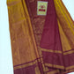 Authentic Mustard Gold & Deep Maroon Pure Silk Kanjivaram Saree