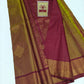 Authentic Olive Green & Deep Maroon Pure Silk Kanjivaram Saree