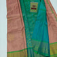 Kanjivaram Silk Saree – Deep Sea Green & Dusty Rose Color with Zari Border
