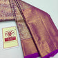 Premium Lilac Lavender & Royal Purple Pure Silk Kanjivaram Saree (Silk Mark Certified)
