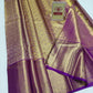 Premium Lavender Mauve & Royal Purple Pure Silk Kanjivaram Saree (Silk Mark Certified)