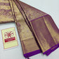 Premium Lavender Mauve & Royal Purple Pure Silk Kanjivaram Saree (Silk Mark Certified)