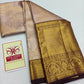 Premium Blush Pink & Deep Wine Pure Silk Kanjivaram Saree (Silk Mark Certified)