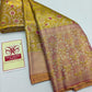 Premium Olive Chartreuse & Rose Pink Pure Silk Kanjivaram Saree (Silk Mark Certified)