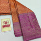 Premium Vibrant Orange & Orchid Pink Pure Silk Kanjivaram Saree (Silk Mark Certified)