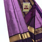 Soft Lavender & Deep Royal Purple Pure Silk Kanjivaram Saree with Gold Zari Border (Silk Mark Certified)