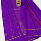 Royal Purple Pure Silk Kanjivaram Saree with Gold Zari Motifs & Floral Brocade Pallu (Silk Mark Certified)