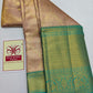 Silk Mark Certified Rose Pink & Chartreuse Green Tissue Kanjivaram Pure Silk Saree with Trellis Jaal & Sea Green Border