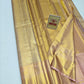 Silk Mark Certified Champagne Gold Tissue & Pastel Pink Kanjivaram Pure Silk Saree with Floral Zari Border