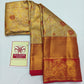 Silk Mark Certified Amber Gold Tissue & Crimson Red Kanjivaram Pure Silk Saree with Meenakari Floral Jaal