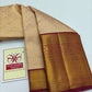 Silk Mark Certified Champagne Gold Tissue & Maroon Kanjivaram Pure Silk Saree with Floral Jaal & Gold Zari Border