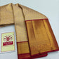 Silk Mark Certified Champagne Gold Tissue & Rani Pink Kanjivaram Pure Silk Saree with Paisley Floral Jaal