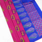 Vibrant Rani Pink & Royal Blue Kanjivaram Style Semi-Silk Saree with Paisley Motifs & Lotus Brocade Pallu