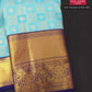 Silk Mark Certified Sky Blue & Royal Purple Kanjivaram Pure Silk Saree with Geometric Lattice & Gold Zari Pallu